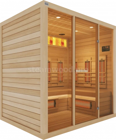Четырехместная инфракрасная сауна Comfort из кедра с керамическими излучателями